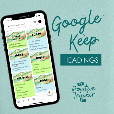 Rolling Hills Google Keep Headings Download