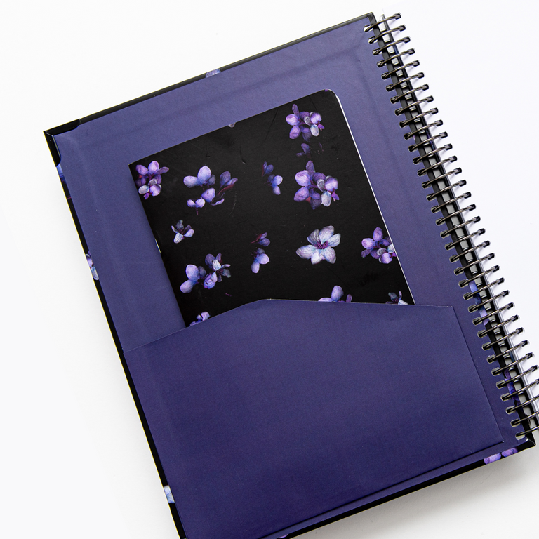 Midnight Petals A5 Notebook