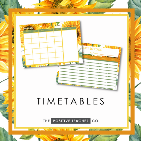 Sunflowers Timetables