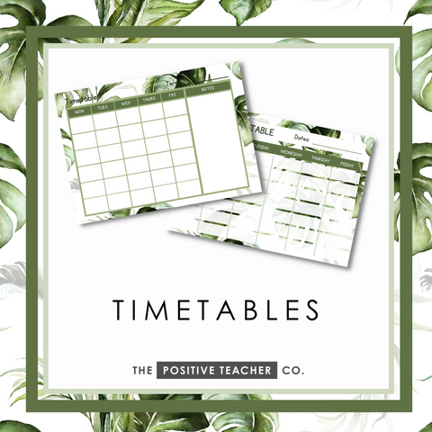 Tropical Leaves Timetables