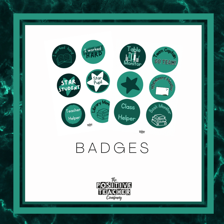 Marbled Jade Badges