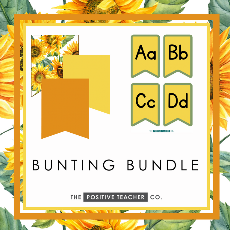 Sunflowers Bunting Bundle