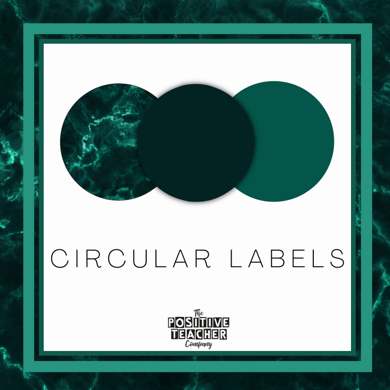 Marbled Jade Circular Labels