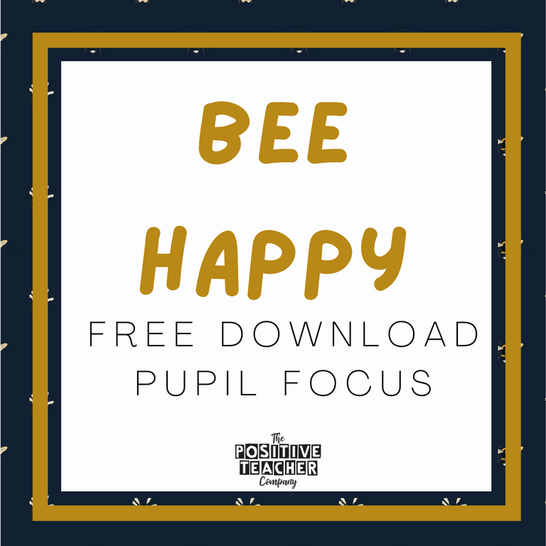 Bee Happy Pupil Focus Template