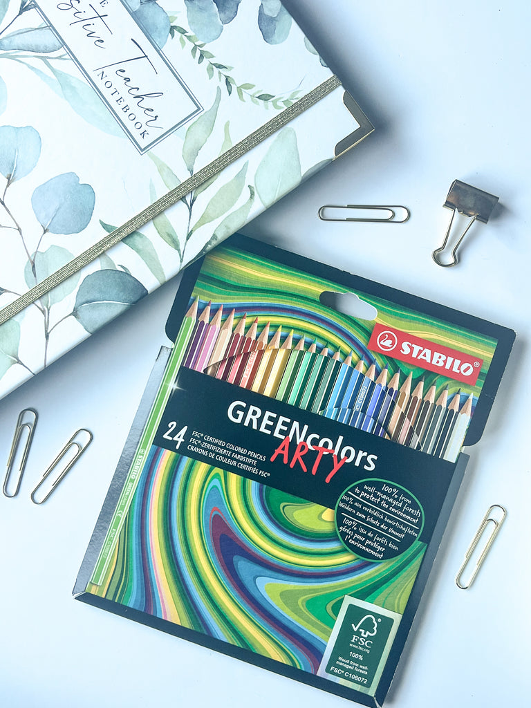 STABILO Colouring Pencil GREENcolors ARTY  (Wallet of 24 - Assorted Colours)