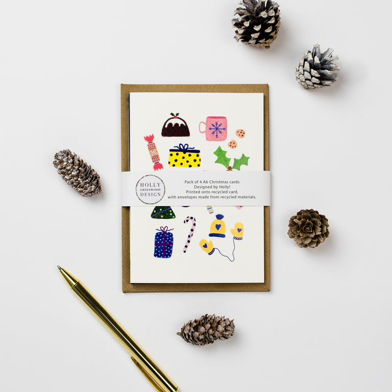 Christmas Card Pack by Holly Greenwood Design