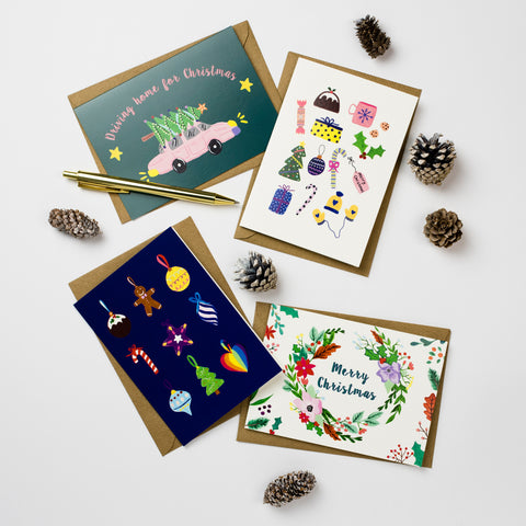 Christmas Card Pack by Holly Greenwood Design