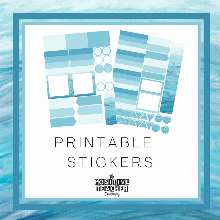 Sea Breeze Printable Stickers